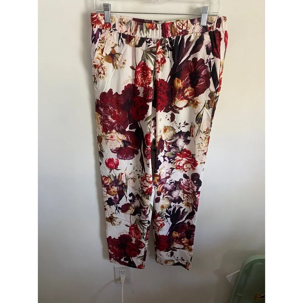 G by Giuliana Disney Alice Through the Looking Glass Floral Pant Set Large 10